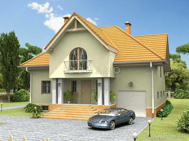 Проект современного дома усадебного типа с подвалом