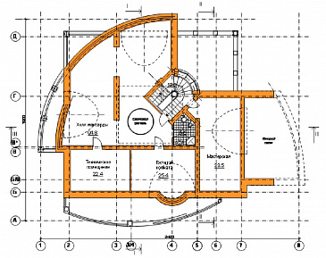 Проект коттеджа с оригинальной планировкой и гаражом на 2 а/м / План мансардного этажа