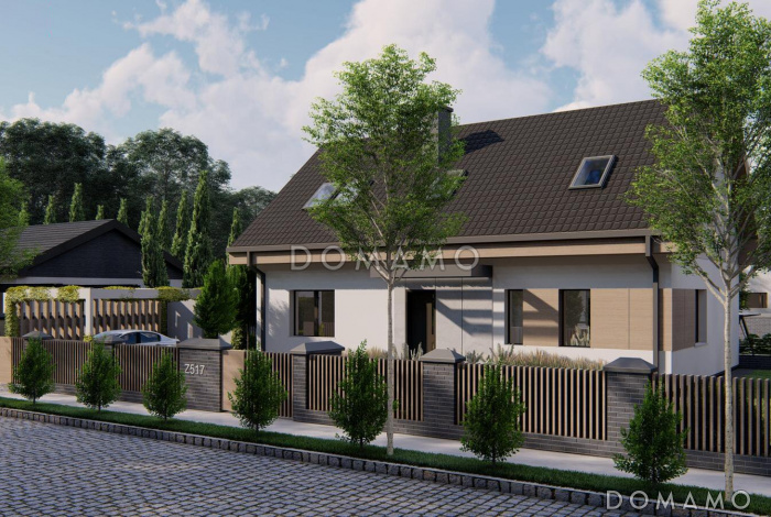 Проект загородного дома с большим чердаком, кладовой на кухне, двумя спальнями