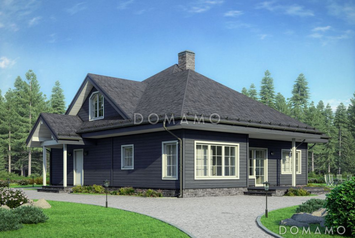 Проект дома из газобетона со вторым светом