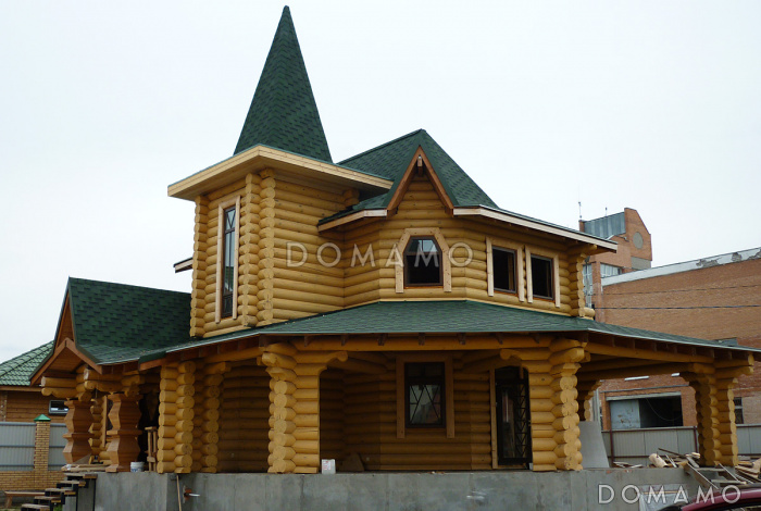 Проект бани из бруса с бильярдной