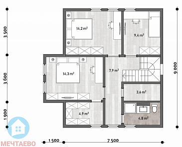 Дерби / План 2 этажа