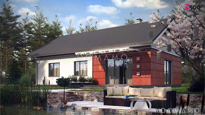 Проект классического одноэтажного дома из кирпича адаптированный для сейсмозоны с тремя спальнями и светлой гостиной