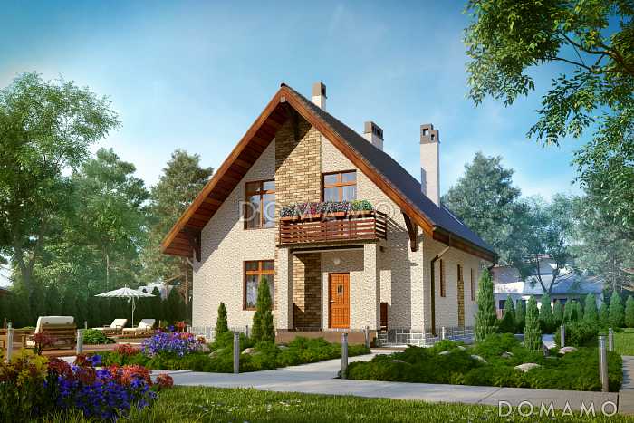 Проект дома по технологии ЛСТК до 150 кв.м с двухскатной крышей