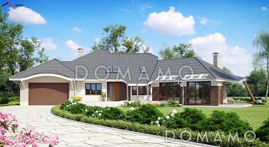 Проект красивого просторного мансардного коттеджа из газобетона с террасой на втором уровне