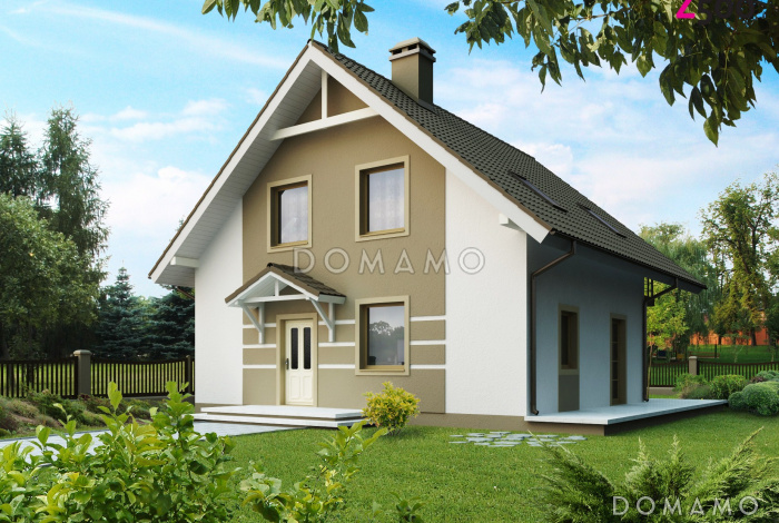 Проект загородного дома современного дизайна из газобетона с тремя спальнями