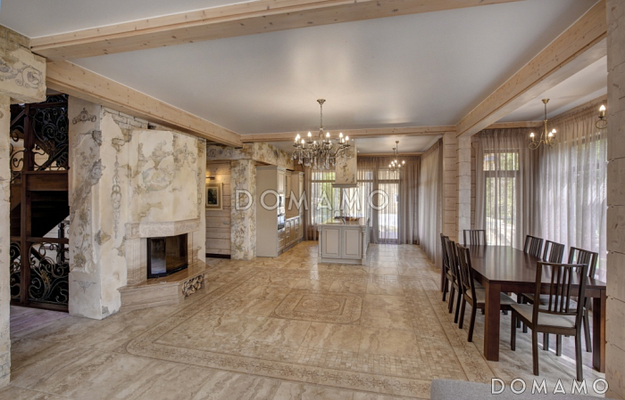 Проект дома из клееного бруса с крытой террасой