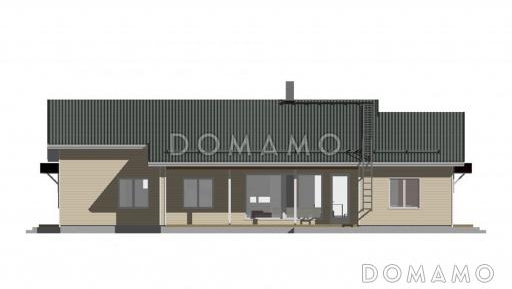 Проект дома с небольшой сауной / Фасад 2