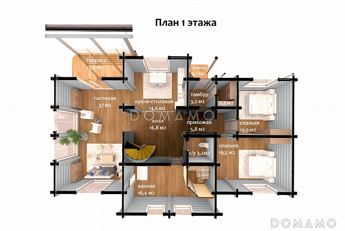 Байкал / План 1 этажа