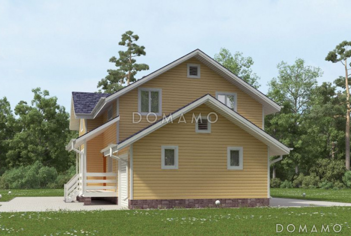 Проект каркасного дома с максимально функционально распланированной планировкой