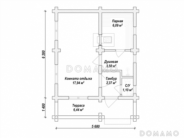 ML-168 / План 1 этажа