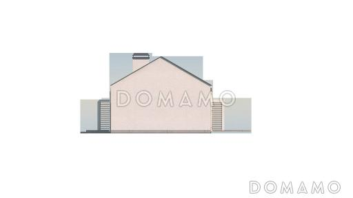 Проект одноэтажного дома из кирпича современного дизайна / Фасад 1