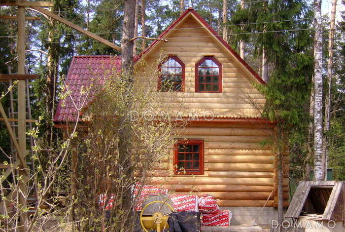 Проект бани с мансардой в русском стиле