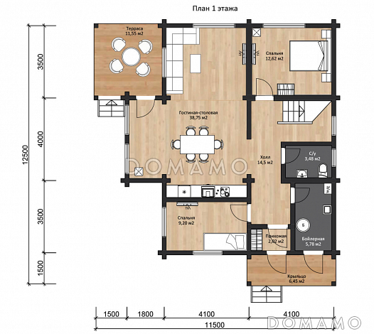 GREAT 200 / План 1 этажа