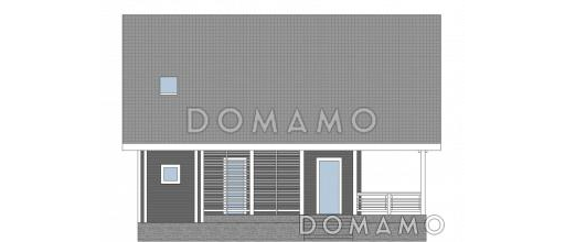 Проект каркасного дома в стиле шале / Фасад 4