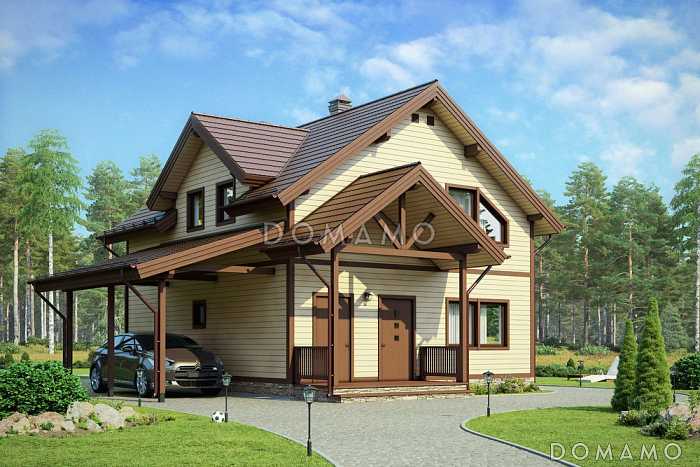 Проект дома в скандинавском стиле с просторной кухней