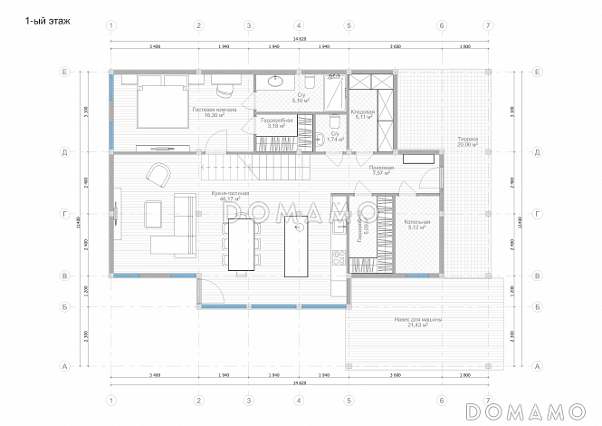 GREENWAY / План 1 этажа