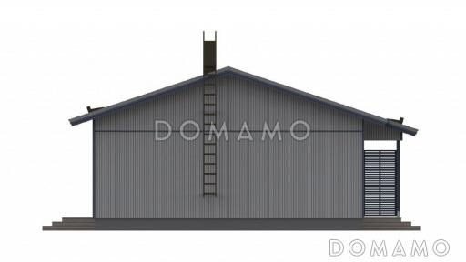 Проект современного каркасного дома с большими окнами / Фасад 2