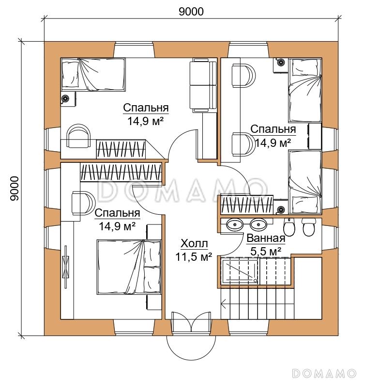 А-128-2 / План 2 этажа