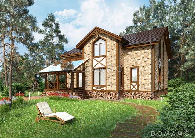 Проект просторного коттеджа в стиле шале из СИП