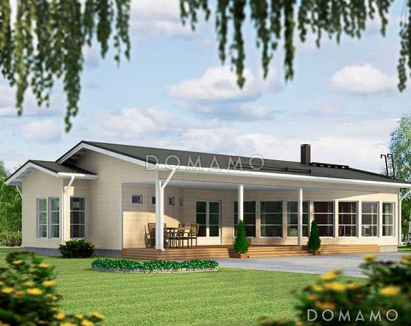 Проект одноэтажной каркасной сауны