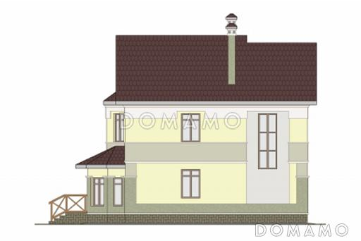 Проект небольшого кирпичного дома / Фасад 4