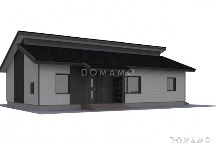 Проект одноэтажного дома с отдельным входом в техническое помещение