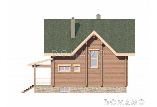 Проект рационально распланированного, уютного дома с тремя просторными спальнями и личным кабинетом / Фасад 2