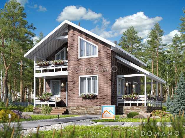 Двухэтажный дом «Гамма» (102 м2)