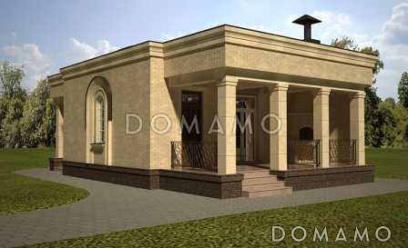 Проект бани с плоской крышей