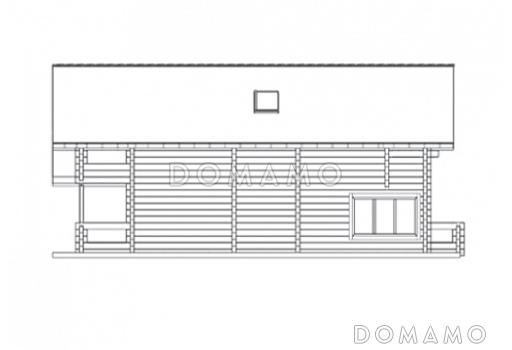 Проект коттеджа в скандинавском стиле из клееного бруса / Фасад 2