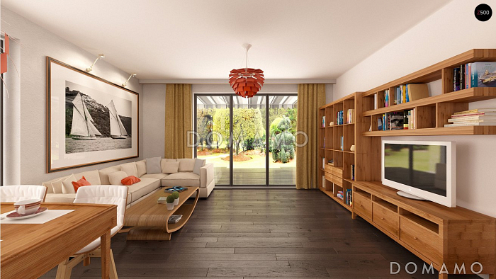 Проект классического одноэтажного дома из газобетона с тремя спальнями и светлой гостиной