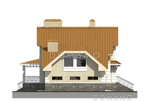 Проект дома из газобетона с выразительным фасадом / Фасад 2