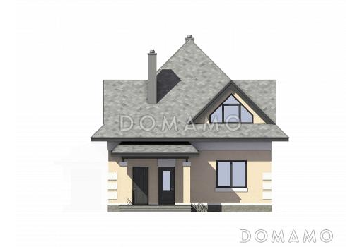 Проект дома из газобетона с тремя спальнями на втором этаже / Фасад 1