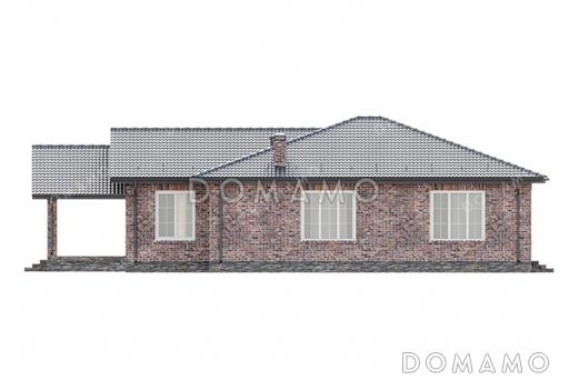 Проект дома с 4 спальнями и дневной зоной со вторым светом / Фасад 4