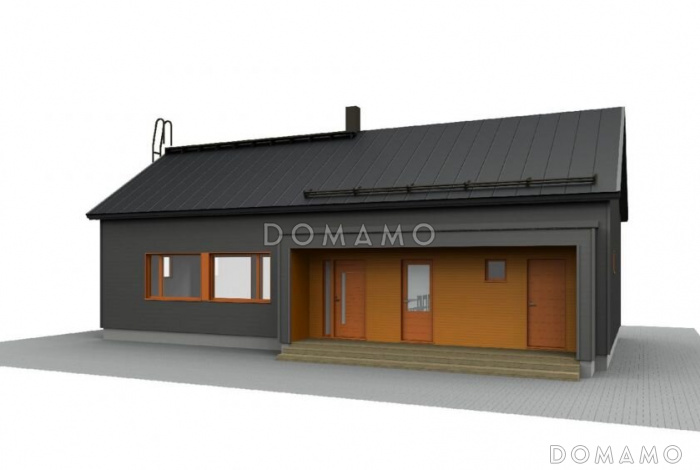 Проект современного каркасного дома с 4 спальнями