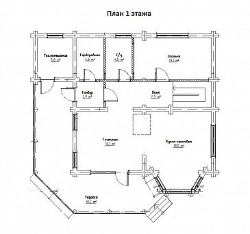 Ладога / План 1 этажа