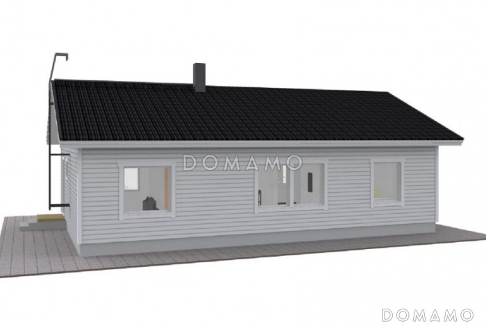 Проект одноэтажного каркасного дома с удобной планировкой