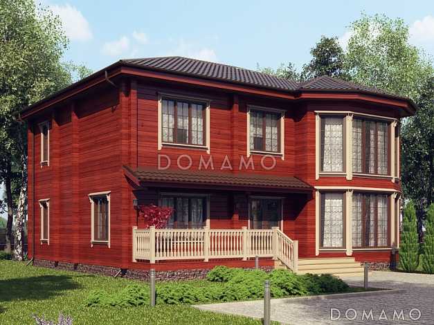 Проект просторного дома из клееного бруса