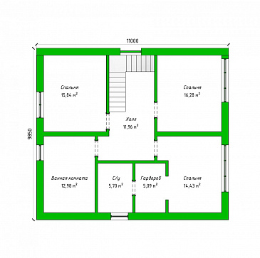 16-219 / План мансардного этажа
