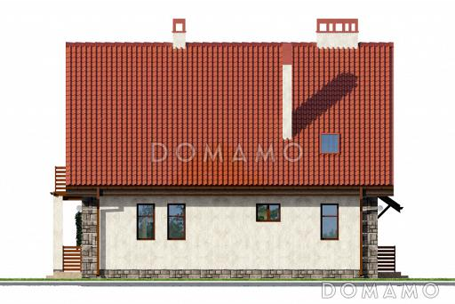 Проект компактного коттеджа из СИП панелей с пятью спальнями / Фасад 4