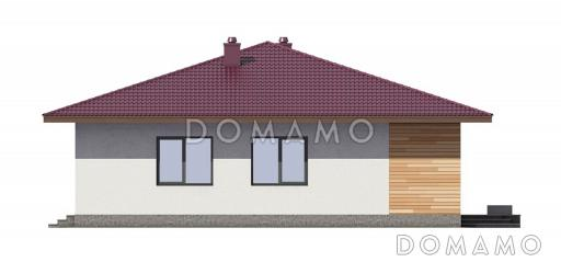 Проект одноэтажного дома в современном стиле с двумя спальнями / Фасад 4