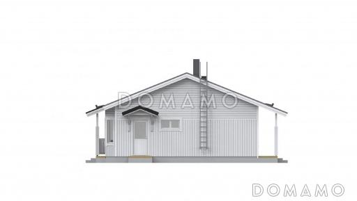 Проект каркасного дома с эркером в кухонной зоне / Фасад 2