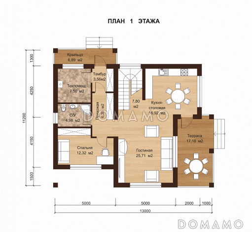 ЛИОН 220 / План 1 этажа