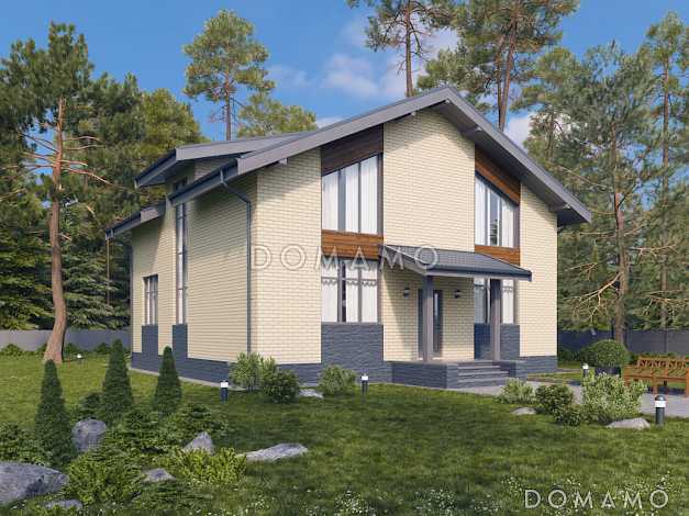 Проект двухэтажного дома с 4 спальнями и просторной ванной комнатой