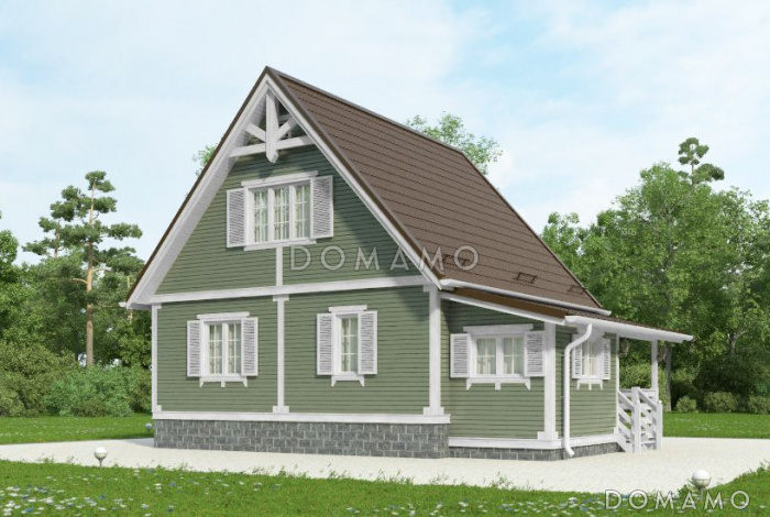 Проект дома из бруса с обшивкой вагонкой