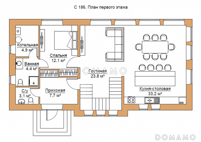 С-186-2 / План 1 этажа