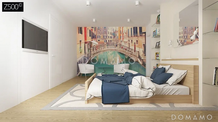 Проект одноэтажного кирпичного дома с гаражом на 2 автомобиля и подвалом