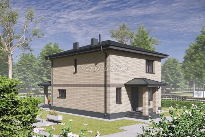 Проект строгого классического двухэтажного дома S-113