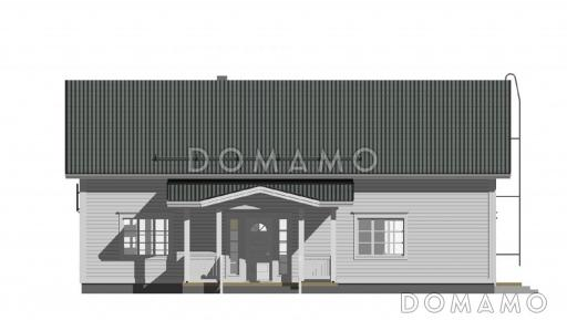 Проект каркасного дома с санузлом на мансардном этаже / Фасад 3